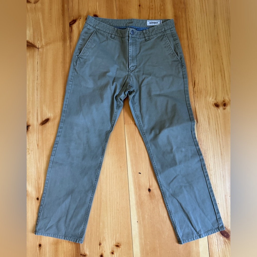 Bonobos Straight Fit Washed Chinos Congos (Olive) 33/30